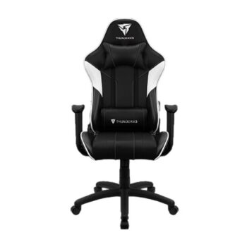 Silla Gamer Reclinable Cuero con Base Acero AeroCool Ec3-Black-White